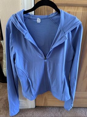 90 Degree By Reflex Light Blue Zip-Up Hoodie Jacket
